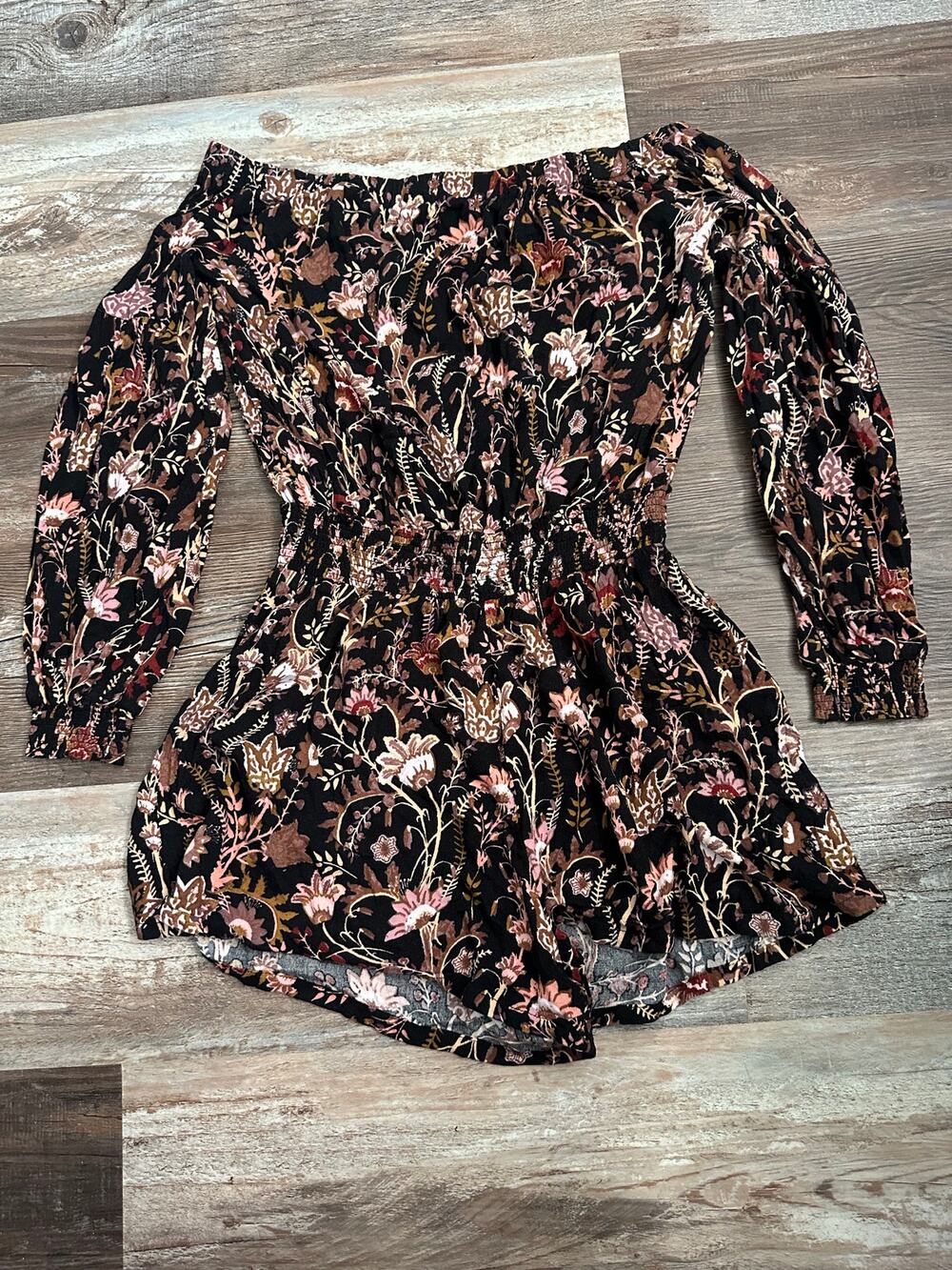 Free People Pretty And Free Off Shoulder Floral Romper Size Small